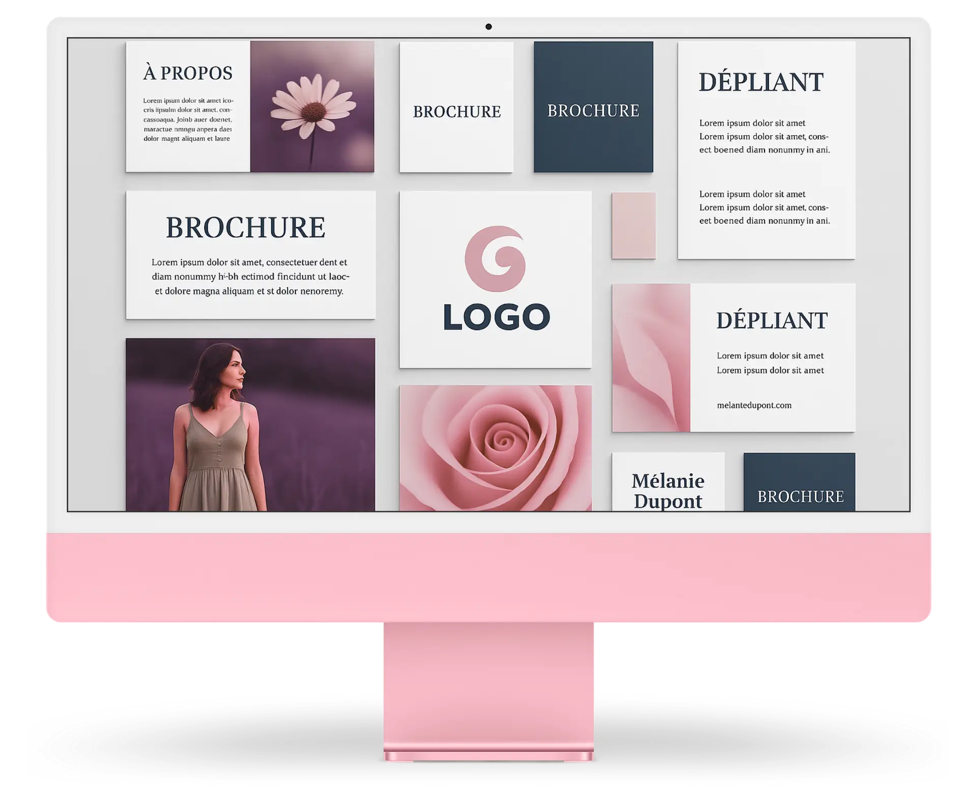 Conception d’identité visuelle complète pour entreprise — logo, brochure, dépliant et carte professionnelle -NBAV à Laval et au Québec