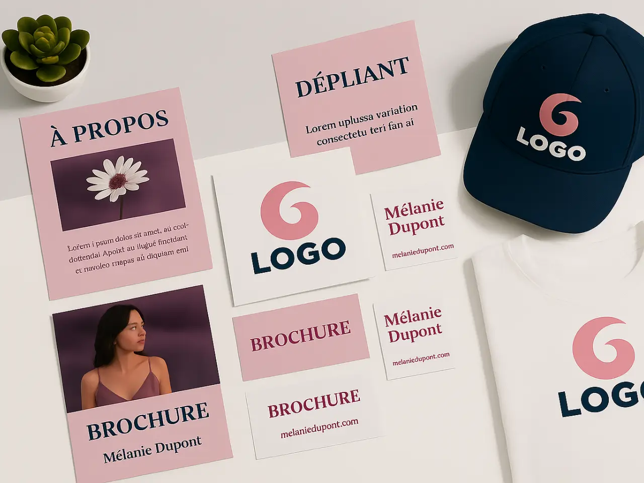 Exemple de visuel professionnel pour une identité de marque